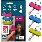 Dext - Keywing Key Turner Aid for People with Arthritis, Parkinson&rsquo;s, and More, Comfortable and Secure Grip for Weak Hands, Lightweight, Durable, Click-On Design, Suitable for Flat Keys (Multipack, 3)