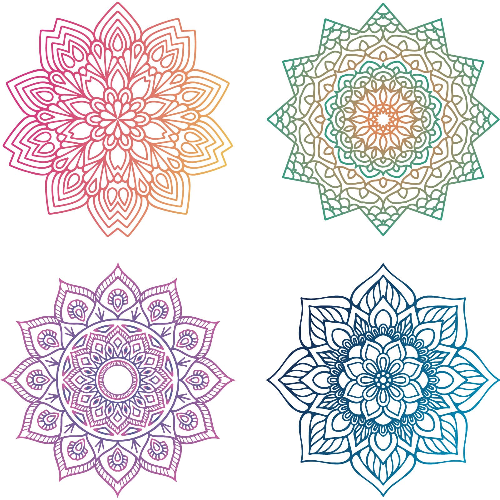 GORGECRAFT 4PCS Mandala Window Decals Static Flower of Life Glass Sliding Door Sticker Clings Vinyl Alert Film Bedroom Bathroom Anti-Collision Decals for Prevent Stop Birds Dogs Pets Strikes