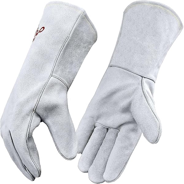 Guantes De Soldadura De Cuero Para Trabajo, Guante... – Grandado