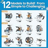 Sillbird 12-in-1 Solar Robot Kit 190P Construction STEM Toy for Kids view 6