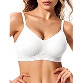 LetsJoli Jelly Bras for Women No Underwire Wireless Tshirt Bra Push Up Seamless Bralettes w Support