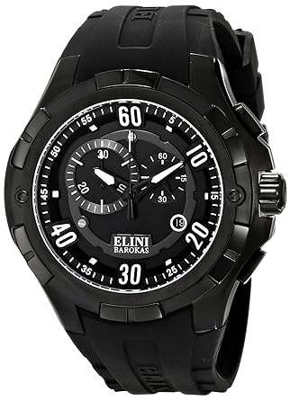Mens ELINI-10005-BB-01 Trespasser Black Stainless Steel Watch