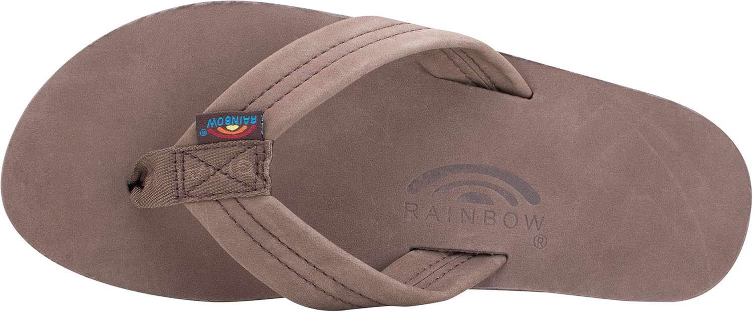 Rainbow Sandals Men's Premier Leather Double Layer with Arch Wide Strap: Shoes