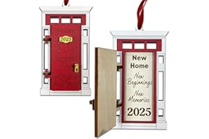 V VIBEPY New Home Ornament 2025, House Warming Gifts New Home, New House 1st Christmas 5 Layers Ornament, Housewarming Gifts, Xmas Tree Hanging Newlywed Ornaments