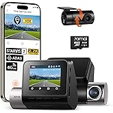 70mai Dash Cam Front and Rear A510,1944P+1080P with STARVIS 2 IMX675 and 64GB Card, Dash Camera for Cars, 4G LTE Support, ADAS, Built-in GPS WiFi, APP Control, HDR, 24H Parking Mode, Loop Recording