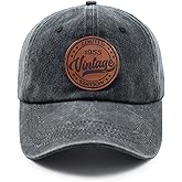 Limited Edition 1935 1945 1955 1965 1975 1985 1995 Hat for Men Women, Vintage Adjustable Leather Patch Baseball Cap