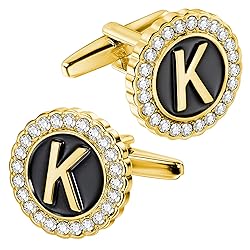HAWSON A-Z Initial Cufflinks for Men and Women with