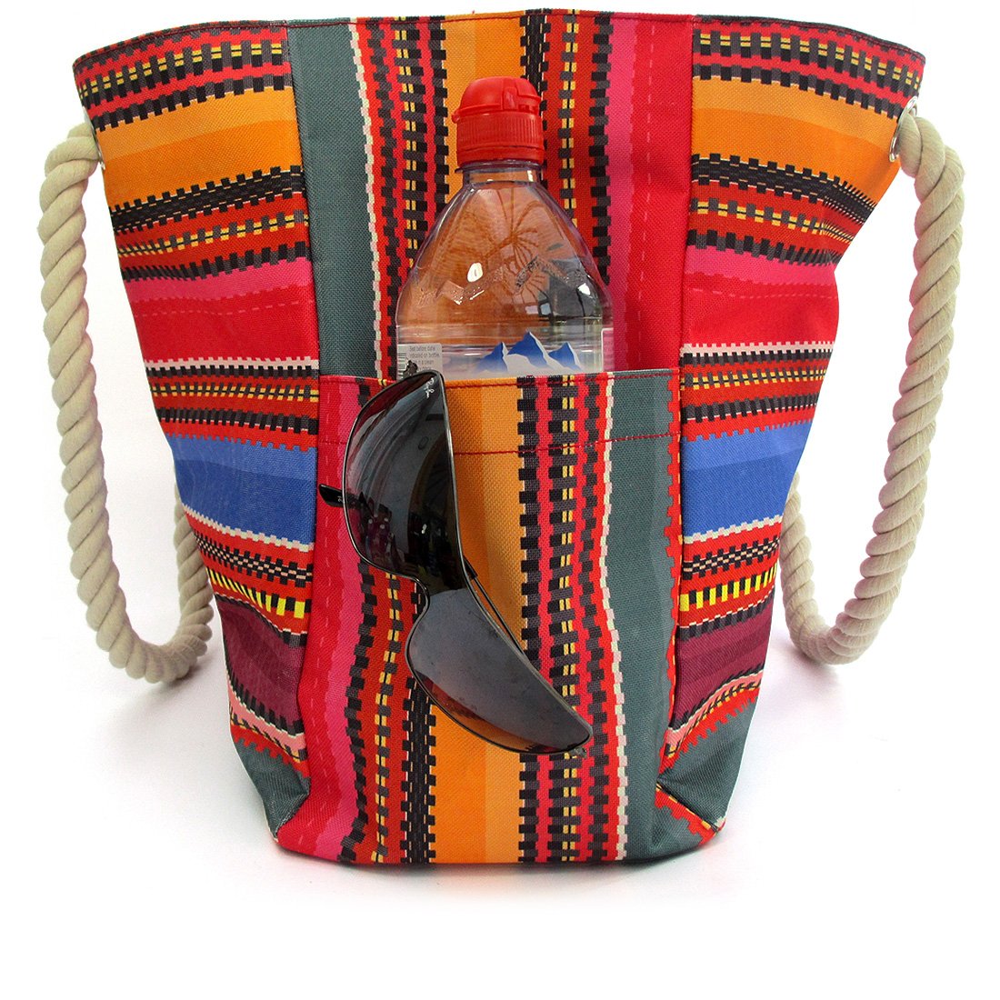 canvas beach bag with pockets