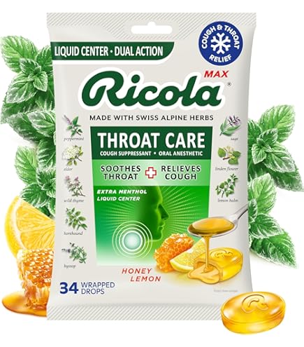 Amazon.com: Ricola Max Swiss Cherry Throat Care Large Bag | Cough