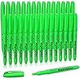 Shuttle Art Highlighters, 30 Pack Green Highlighters Bright Colors, Chisel Tip Dry-Quickly Non-Toxic Highlighter Markers for Adults Kids Highlighting in Home School Office