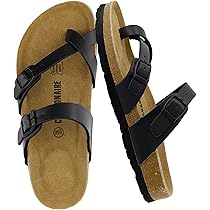Amazon.com | TF STAR Adjustable Sandals, Flat Leather Casual Amazon.com | TF STAR Adjustable Sandals, Flat Leather Casual