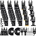 Bionso 35PCS Oscillating Tool Blade, Professional Multi Tool Blades, Universal Titanium Oscillating Saw Blades for Wood Plast