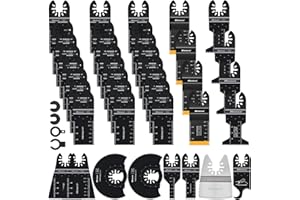 Bionso 35PCS Oscillating Tool Blade, Professional Multi Tool Blades, Universal Titanium Oscillating Saw Blades for Wood Plast