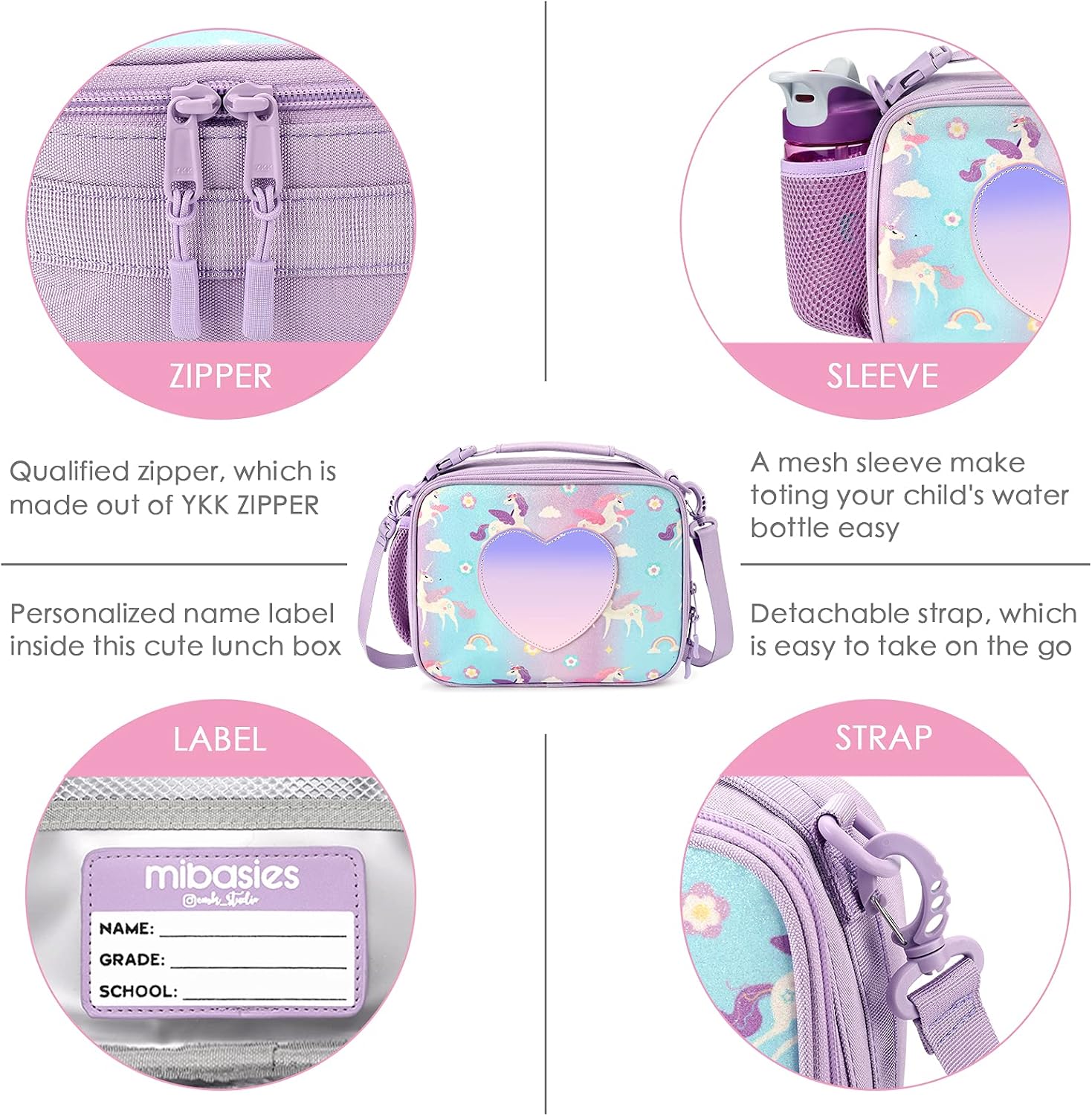 Mibasies - Brandclub - mibasies Kids Insulated Lunch Box for Girls