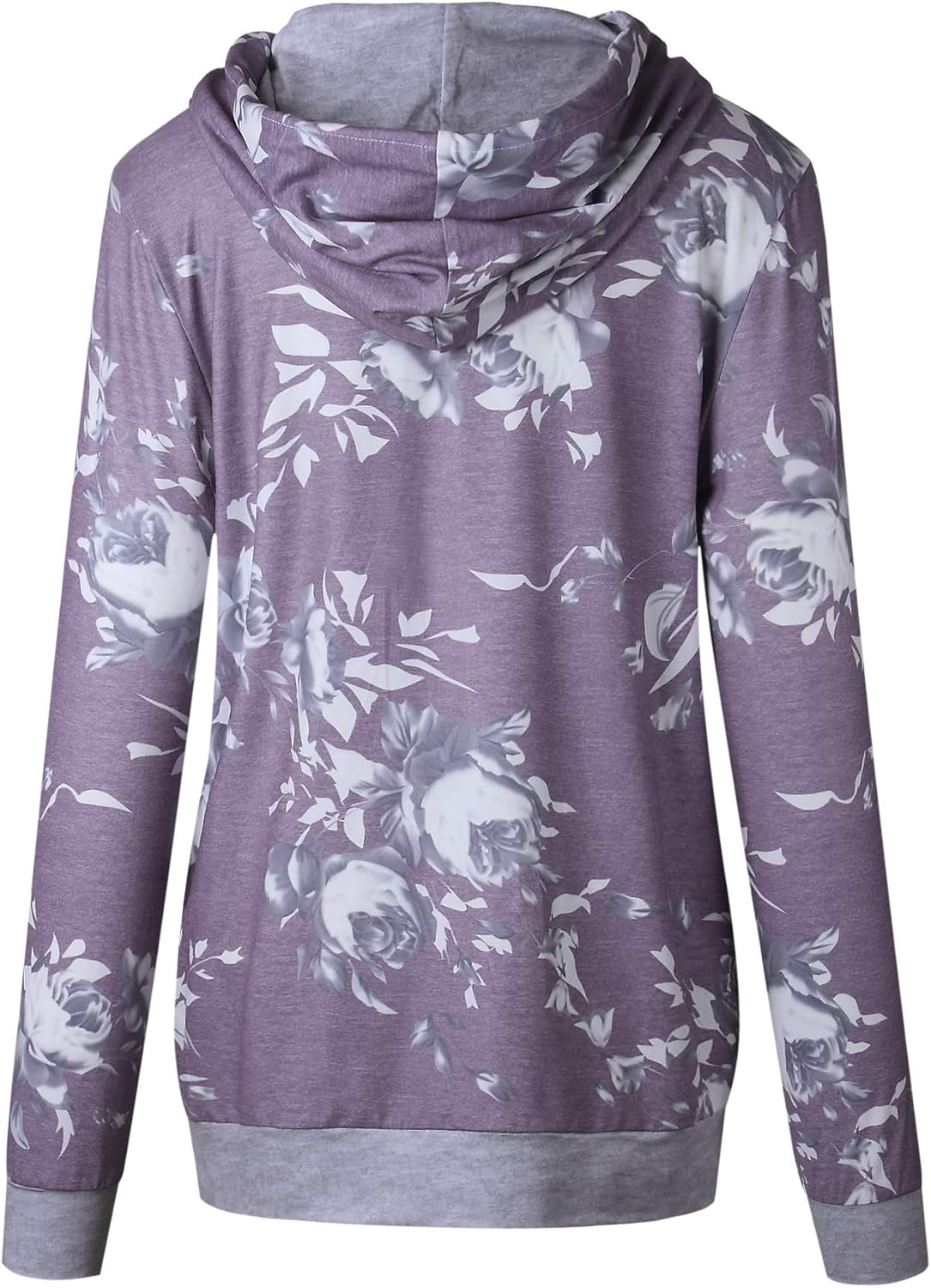 Barlver Women's Casual Hoodies Long Sleeve Sweatshirts Cowl Neck Drawstring Hooded Pullover Top with Pockets: Clothing