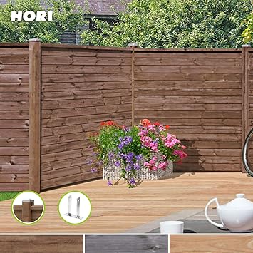 Hori Holz Steckzaun Gardo 180 X 180 Cm I Sichtschutzzaun Steckzaun Gartenzaun Komplettset Massives Kiefernholz I 9x Element I 16 74 M I Natur I Aufschrauben I Ohne Rankelement Amazon De Baumarkt