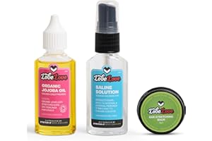 STRETCH IT BODY JEWELLERY Stretch It - Ear Stretching Aftercare Trio, LobeLove, Premium Ear Stretching Balm, Jojoba Oil, Organic & Professional Saline Solution Spray