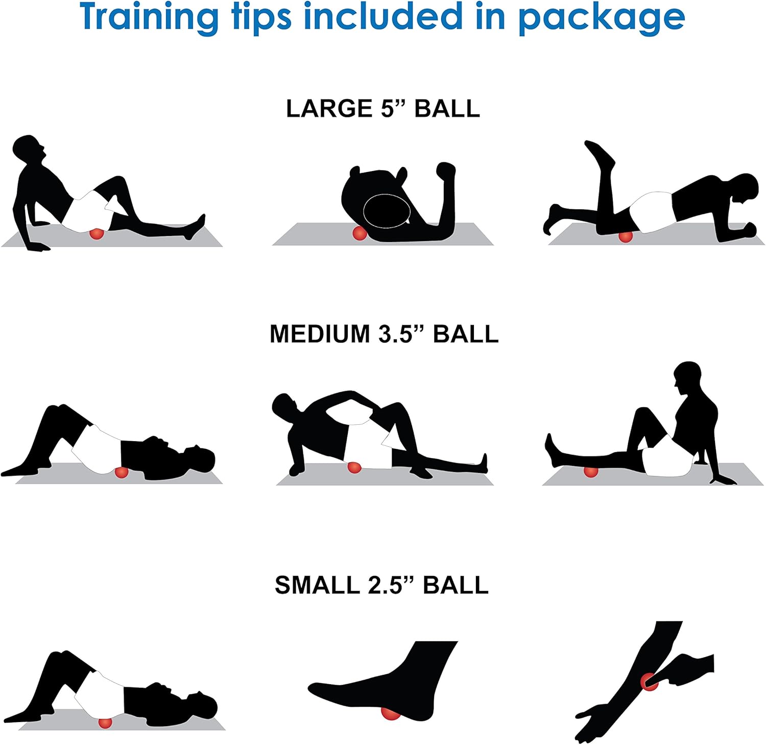 Massage Ball - 3 Set - Deep Tissue Massage Therapy, Myofascial Release, Trigger Point Massager - Muscle Pain Relief, Muscle Knots Foam Ball, Self Massage Physical Therapy Ball (GREEN/WHITE): Sports & Outdoors