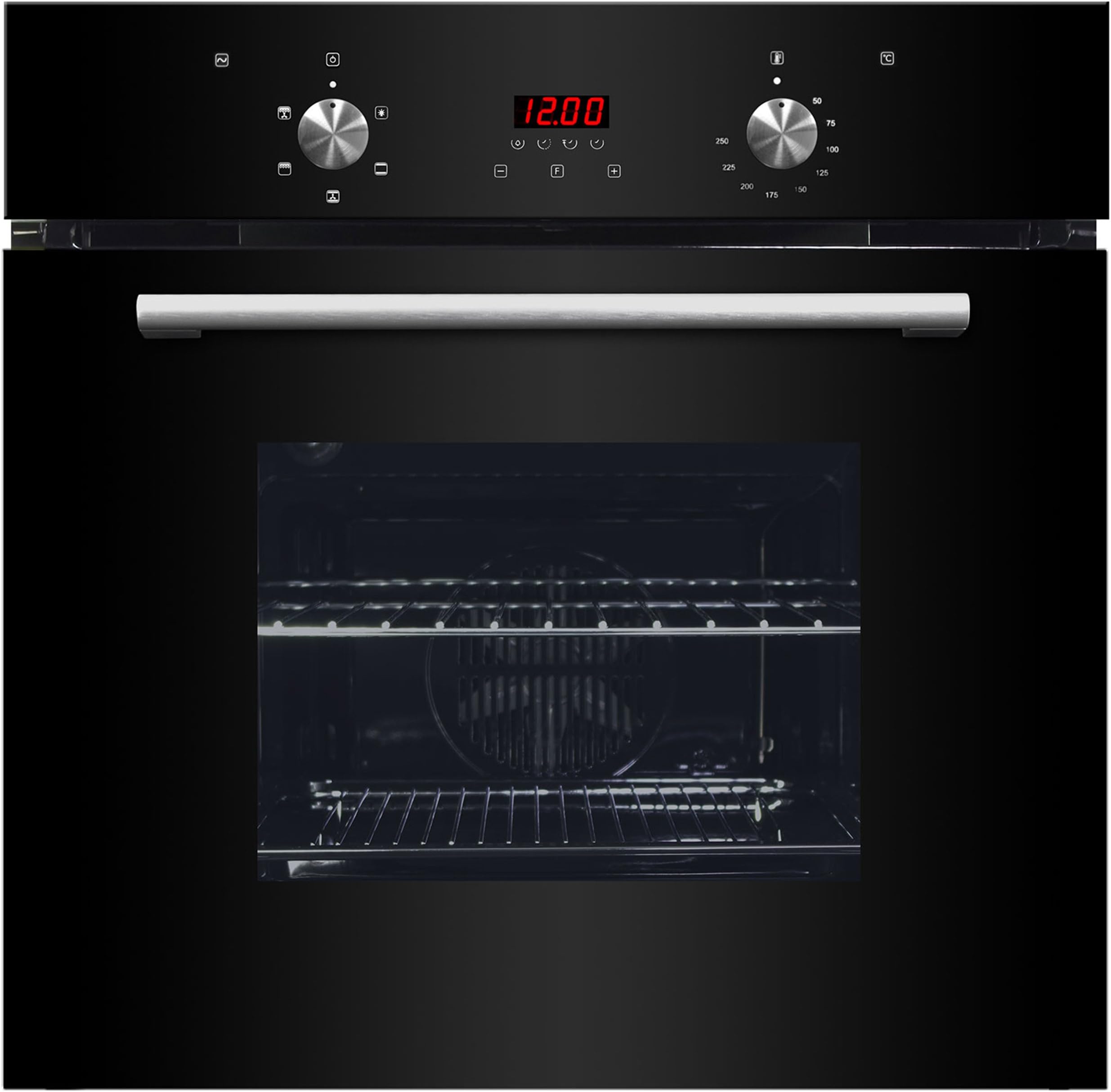 MyAppliances ART28732 60cm Black Built-In Fan Assisted Oven With LED Timer