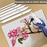 FEBSNOW 48Pcs Blending Stumps Tortillions Sketch Tools Art Pencils view 5