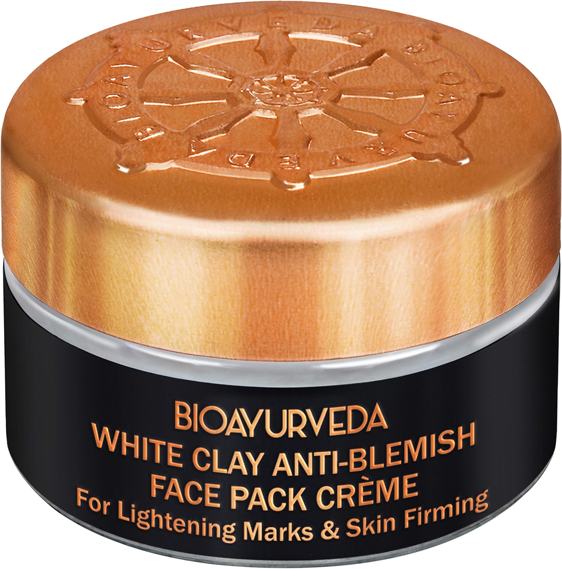 BIOAYURVEDA White Clay Anti-Blemish Face Pack Cream-Neem-Smoothe & Nourish Every Type Skin Care Tone Renewal Deep Cleansing Facial Mask Cream Moisturizer for Sunburn, Marks, Scars, Pores, Blackheads 20gm