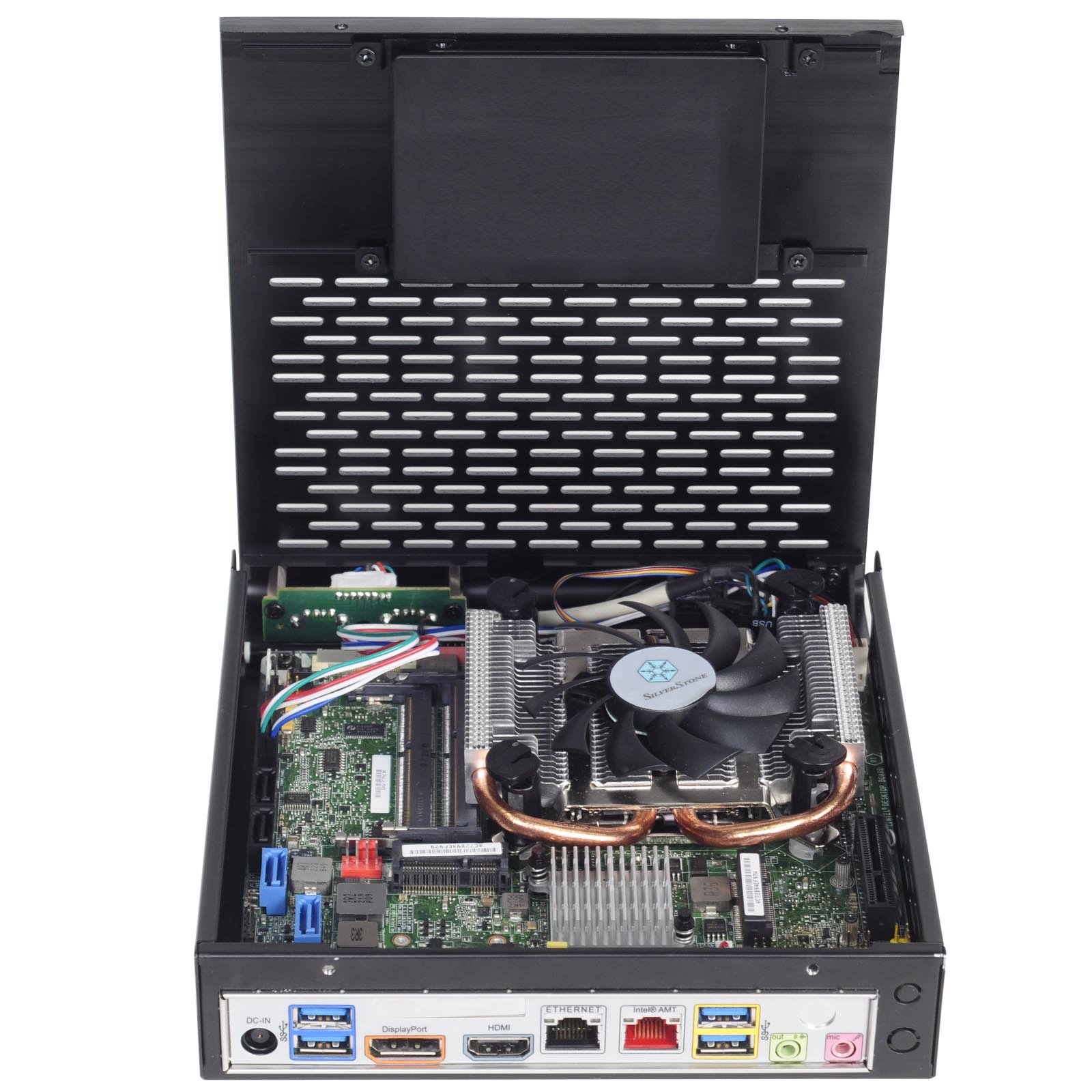 SilverStone Technology ThinMini ITX Aluminum Case with 120W External Power Adapter (PT13B120