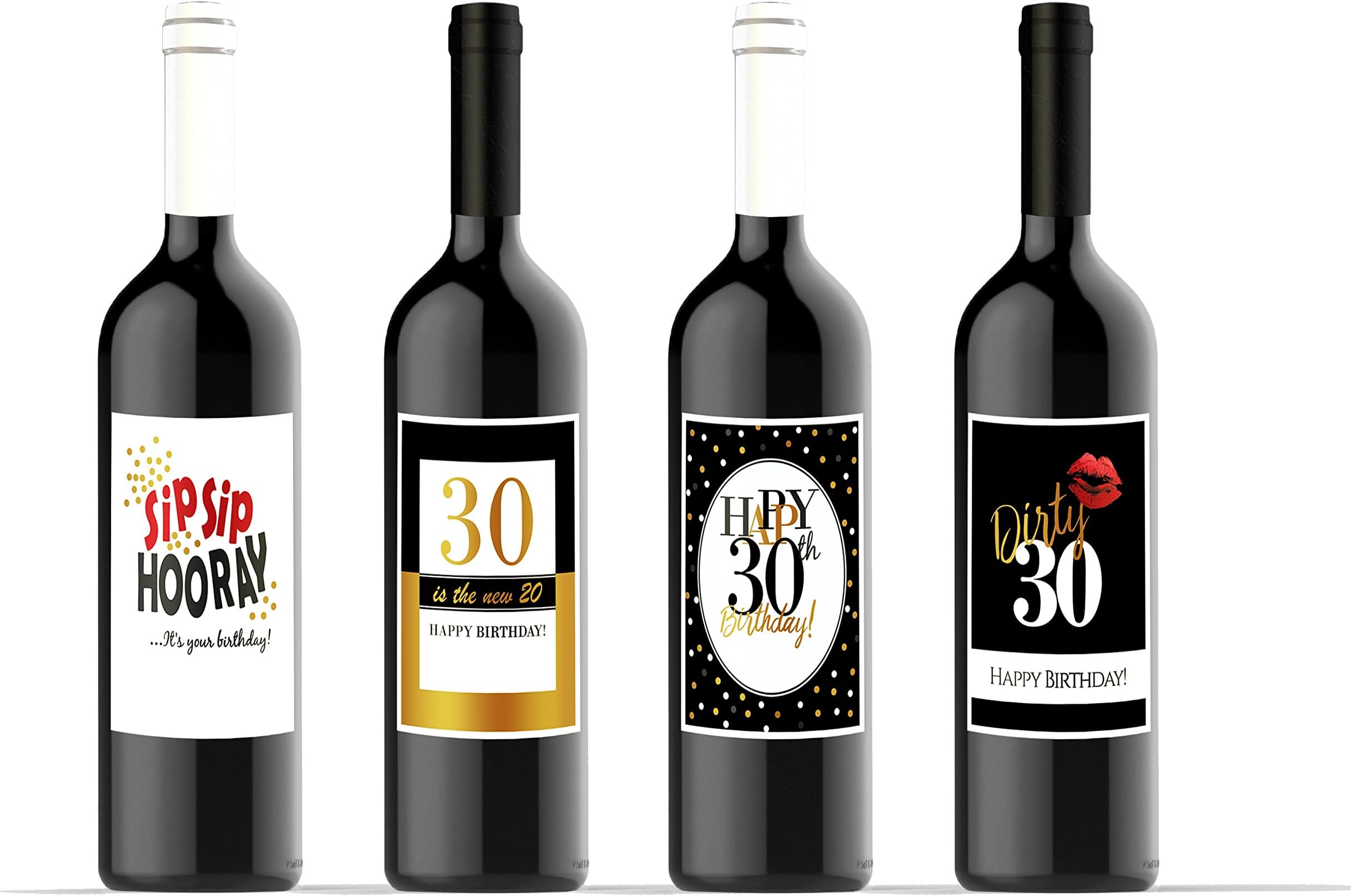 30th Birthday Party Wine Bottle Labels