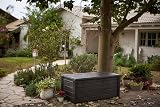 Keter Brightwood 454L Outdoor Garden Storage Box Brown Wood Panel view 4