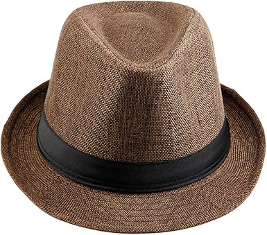 mens brown trilby hat