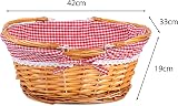 Wickerfield Lightweight Honey Color Wicker Basket with Foldable Handles Large view 2