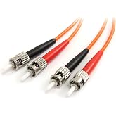 StarTech 1m OM1 Fiber Cable, ST to ST, 62.5/125, Optic, LSZH (FIBSTST1) | Duplex 62.5, LSZH, Jumper Cord, Low-smoke zero-halogen jacket, Immune to electrical interference, Patch Cable