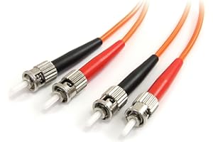 StarTech.com 2m Fiber Optic Cable - Multimode Duplex 62.5/125 - LSZH - ST/ST - OM1 - ST to ST Fiber Patch Cable (FIBSTST2) Orange