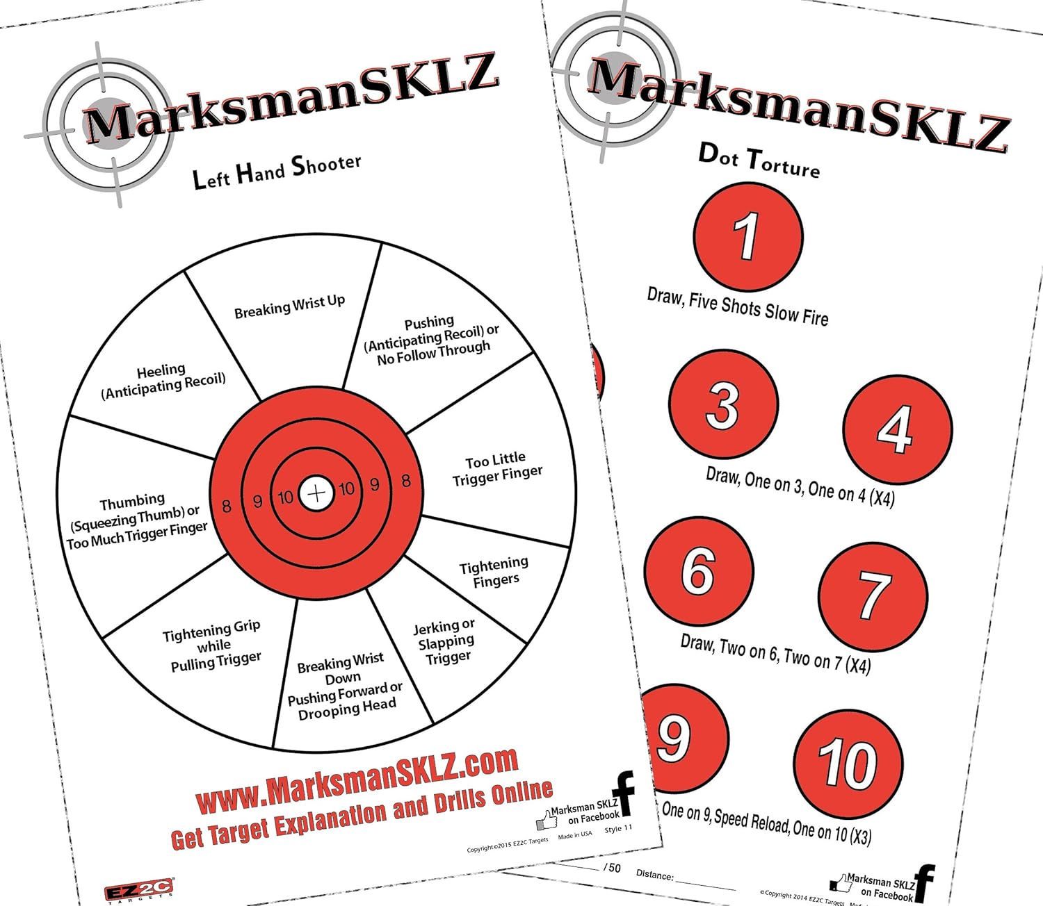Amazon Com Diagnostic Shooting Targets Pack Of 20 5 Bonus Instructions And Tips To Instantly Improve Shooting Skills Techniques Precision And Accuracy Shooting Accessories For Men And Women Sports Outdoors