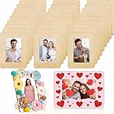 Yalikop 3 Pieces DIY Wooden Picture Frames for Crafts Unfinished Picture Frame for 4 x 6 in Photos Standing Wooden Frame for Valentine's Day Wedding Mother's Day Easter Graduation Decoration