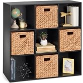 Best Choice Products 9-Cube Storage Organizer, 11in Shelf Opening, Bookcase, Display Shelf, Customizable w/ 3 Removable Back Panels - Black