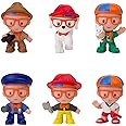 Blippi Mini Heroes Squishables Mystery 6 Pack - 2” Character Toy Figure: Police Officer, Lifeguard, Vet, Firefighter, Park Ranger, Plus Firehouse Dog - Educational Toys for Children and Toddlers