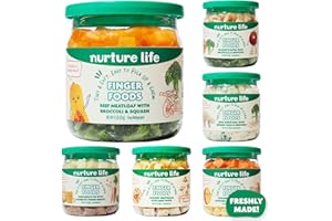 Nurture Life Finger Foods, Healthy Stage 3 Baby Food, Organic Focused Toddler Meals, Ready to Eat Snack for Kids, Freshly Cooked, Made to Order, Ships Fresh in Refrigerated Box, 6-Meal Variety Pack