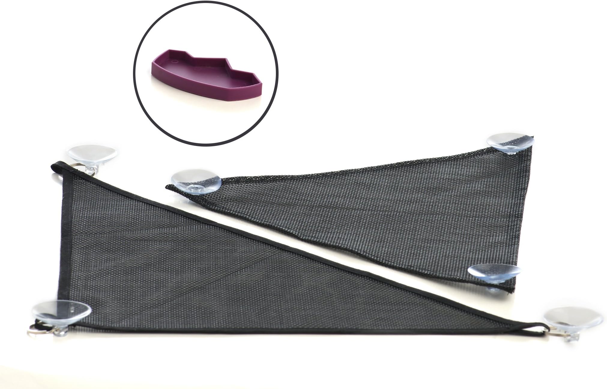 GenRev 2pc Reptile Hammock Lounger Accessories Set for Large & Small Bearded Dragons Anoles Geckos Lizards or Snakes - Two19x13x13in Hammocks – with Water/Food Dish (2)
