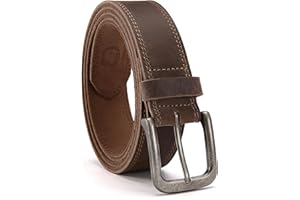 CHAOREN Mens Belts Leather - 35mm Genuine Leather Belts for Men - Ideal Match for Casual Jeans