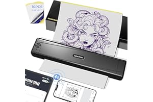 TATTMUSE 2025 New Version Tattoo Stencil Printer Machine with 10pcs Transfer Paper, Wireless Bluetooth Thermal Tattoo Machine for Tattooing Professional & Beginner, Compatible with Phone & Pad