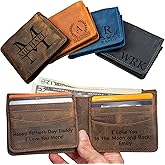 Personalized Wallet for Men - Custom Wallets for Man, Gift for Husband, Dad, Son, Boyfriend, Anniversaries, Grandpa, Father, Son, Graduate, Birthday, Wedding, Groomsmen, Valentines Day Gifts for Him