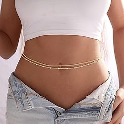 Rotnso 14K Gold Plated Body Chains Dainty Boho