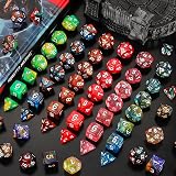 QMAY Polyhedral Dice Set 245 Pieces 35x7 D20 D12 D10 D8 D6 D4 Acrylic view 2