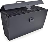 Rapesco 1555 19-Part Expanding Box File A4+ Black Organiser view 2