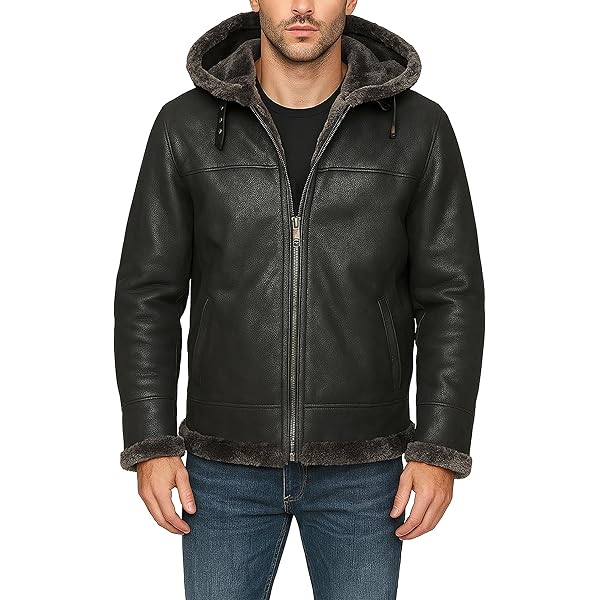 Chaqueta De Aviador De Piel Con Tribanda Web Innegro | ® MX