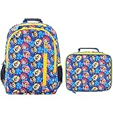 Bioworld Paw Patrol Favorite Characters 2-Piece 14" Toddler Backpack & Lunch Kit Set For Toddler Boys School And Travel