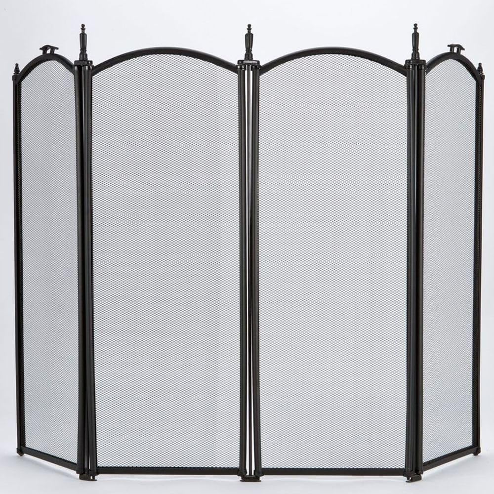 Home Discount Fire Vida Fire Screen 4 Panel, Black - Image 5