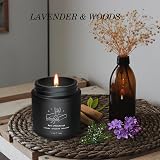 TRINIDa Sleep Scented Candle Gift Set – Matte Black Jar, 100% Soy Wax view 3