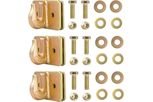 AYA GEAR 3/8" Tractor Bucket Grab Hook Grade 70 Forged Steel Bolt On Grab Hook Tow Hook Mount with Backer Plate Work Well for Tractor Bucket, RV, UTV,Truck, Max 154,000 lbs, GOLD