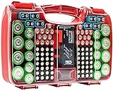 Battery Organizer Storage Case with Tester, Holds